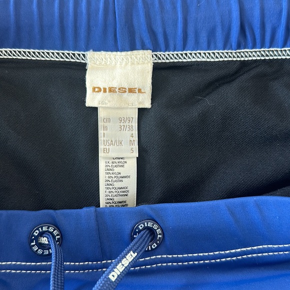 Men’s Diesel Swim Trunk Briefs, Blue, Size Medium. - Picture 2 of 3